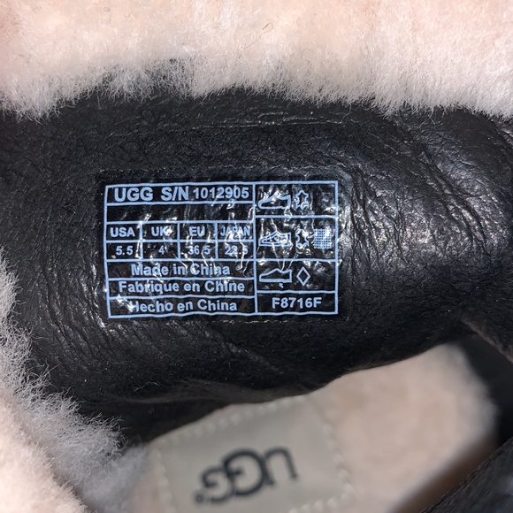 UGG BRAND NEW INGRID SIZE 5.5 BLACK LEATHER GORGEOUS BOOTS - Picture 7 of 11